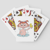 Girl Bath Time Fun mit Rubber Duck und Blasen Spielkarten (Rückseite)