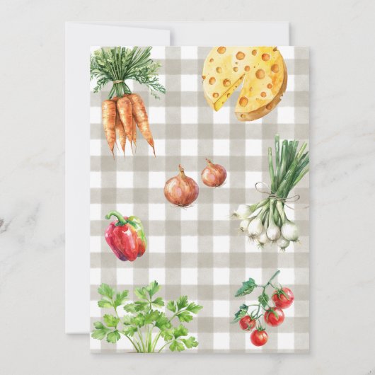 Girl Bauern Market Grown Baby Shower Einladung (Rückseite)