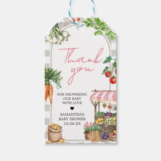 Girl Bauern Market Lokal gewachsene Liebesmarken Geschenkanhänger (Vorderseite)