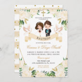 Girl Bautizo Einladung (Vorne/Hinten)