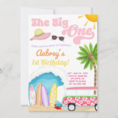Girl Beach Party, Beach Bash Sommereinladung. Einladung (Vorderseite)