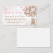 Girl Bear Balloon Baby Showbücher für Baby Begleitkarte (Vorne/Hinten)