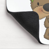 Girl Bear Cocoa Love Mousepad (Ecke)
