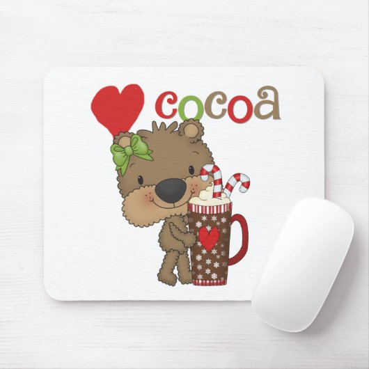 Girl Bear Cocoa Love Mousepad (Mit Mouse)