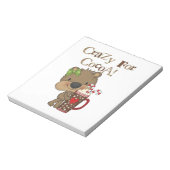 Girl Bear Crazy For Cocoa Notizblock (Rotiert)