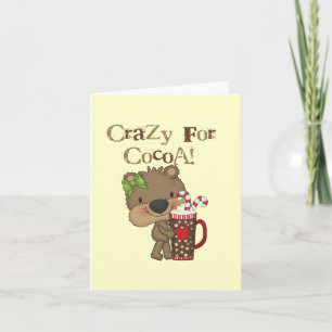 Girl Bear Crazy für Kakao Feiertagskarte