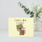 Girl Bear Crazy für Kakao Postkarte (Stehend Vorderseite)