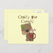 Girl Bear Crazy für Kakao Postkarte (Vorne/Hinten)