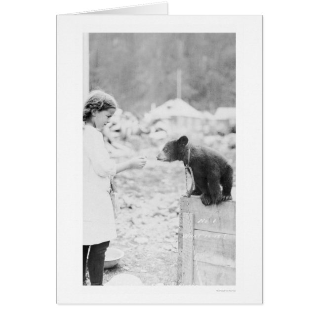 Girl & Bear Seward, Alaska 1912 (Vorne)