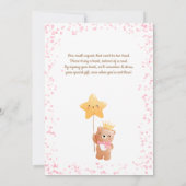 Girl Bearly Wait Book Request Baby Dusche Einladung (Rückseite)