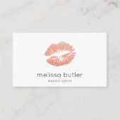 Girl Beauty Lips Modern White Visitenkarte (Vorderseite)