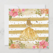 Girl Bee Illustration Baby Dusche Danke Karte (Rückseite)