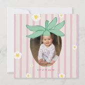 Girl Berry First Birthday Party Invitation (Rückseite)