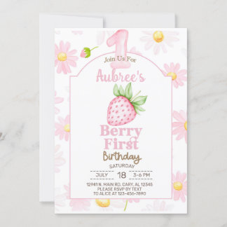 Girl Berry First, Einladung zum 1. Geburtstag, ein
