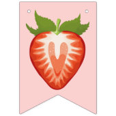 Girl Bery Baby First Erdbeere Rosa Geburtstag Wimpelkette (Erste Fahne)