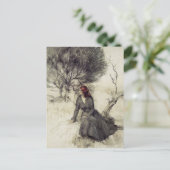 Girl Beside a Stream Postkarte (Stehend Vorderseite)