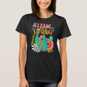 Girl Best Friend Besties Boho Hippie Groovy 70er B T-Shirt