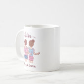 Girl Besties Beste Freunde Personalisiert Kaffeetasse (Vorderseite Links)