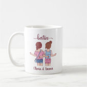 Girl Besties Beste Freunde Personalisiert Kaffeetasse (Links)