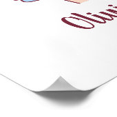 Girl Besties Beste Freunde Personalisiert Poster (Ecke)