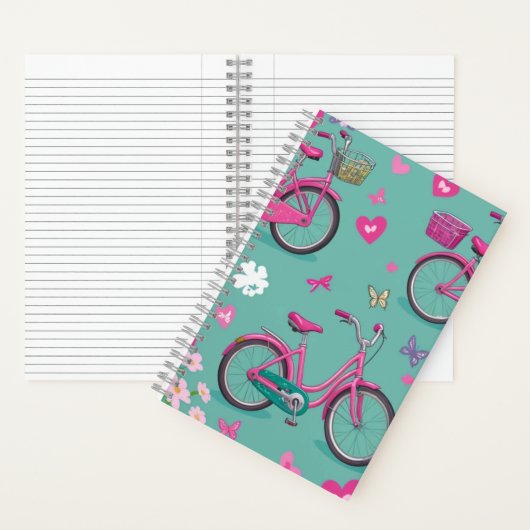 Girl Bicycle Notizblock (Innen)