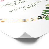 Girl Birth Stats Plakat Kinderzimmer Mauer (Ecke)