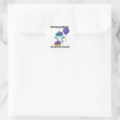 Girl Birthday Baby Shark Runder Aufkleber (Tasche)