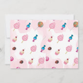 Girl Birthday Candy Sweet One Party Einladung (Rückseite)