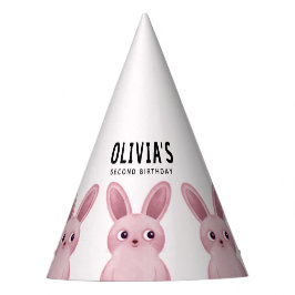 Girl Birthday Party mit niedlichen rosa Bollen Partyhütchen