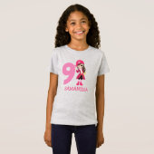 GIRL Birthday Party Pirate 9. Name T - Shirt (Vorne ganz)