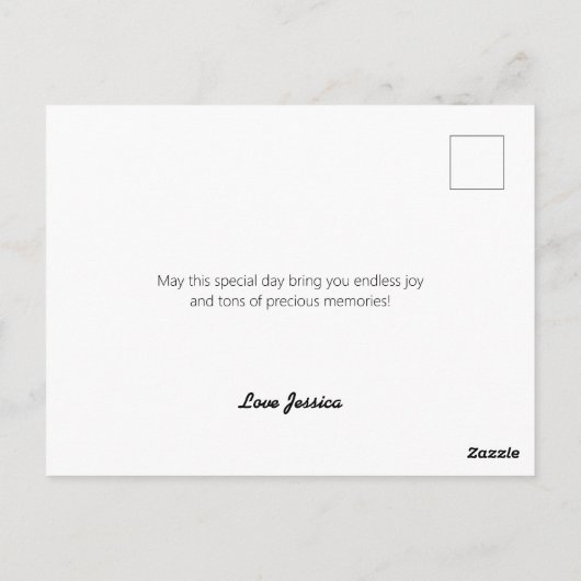 Girl Birthday Pink Strawberry Cake Celebration Postkarte (Rückseite)