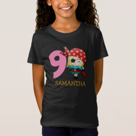 GIRL Birthday Pirate Neunter Name T - Shirt
