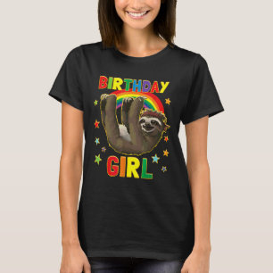 Girl Birthday Sloth B Day Party Kinder Idee Schluc T-Shirt