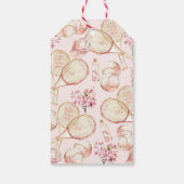 Girl Birthday Tennis Pink Gold Geschenkanhänger (Rückseite)