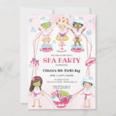 Girl Birthday Wellness-Center und Makeup Einladung (Vorderseite)