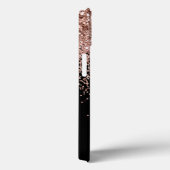 Girl Black Blush Pink Rose Gold Glitzer Monogram Case-Mate iPhone Hülle (Rückseite / Rechts)