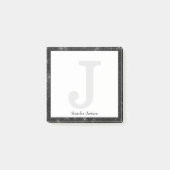 Girl Black Diamond Glitzer Kleine Monogramm-Bezeic Post-it Klebezettel (Vorderseite)