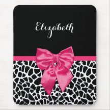 Girl Black Giraffe Animal Print Niedlich Hot Pink