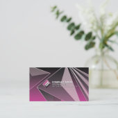 Girl Black Pink QR Code Gradient Modern Chic 3D Visitenkarte (Stehend Vorderseite)