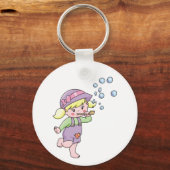 Girl-Blasen Schlüsselanhänger (Vorderseite)