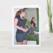 Girl-Blick in Spiegelportrait Karte (Vorderseite)