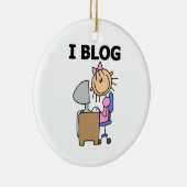 Girl Blogger Keramik Ornament (Rechts)