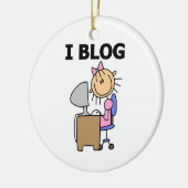 Girl Blogger Keramik Ornament (Links)