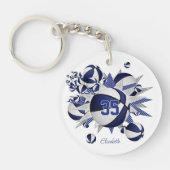 Girl Blue Basketballstars Schlüsselanhänger (Vorderseite)