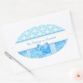 Girl Blue Country Style mit Namen Ovaler Aufkleber (Umschlag)