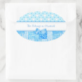 Girl Blue Country Style mit Namen Ovaler Aufkleber (Tasche)