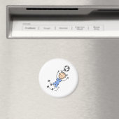 Girl Blue Soccer Uniform Magnet (In Situ (Geschirrspüler))