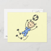 Girl Blue Soccer Uniform Tshirts und Geschenke Postkarte (Vorne/Hinten)