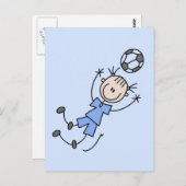 Girl Blue Soccer Uniform Tshirts und Geschenke Postkarte (Vorne/Hinten)
