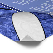 Girl-Blue-Volleyball-Foto Poster (Ecke)